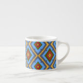 Tasse Expresso Diamond Pattern Blue Red Yellow Green  (Droite)