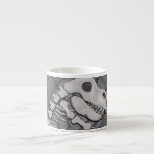 Tasse Expresso Dinosaure Fossil Dessin (Devant)