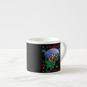 Tasse Expresso Dinosaure Santa Claus (Devant droit)