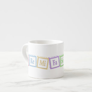 Tasse Expresso "Do Re Mi" Plein Octave Solfege Blocs De Bébé Mu