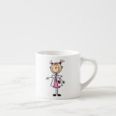 Tasse Expresso Docteur féminin Stick Figure (Droite)