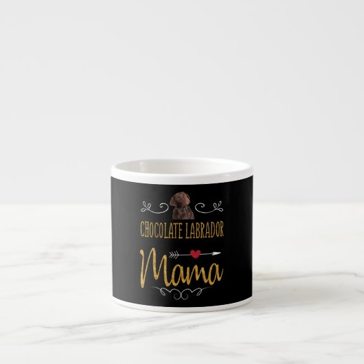 Tasse Expresso Dog Lover Chocolate Labrador (Devant)