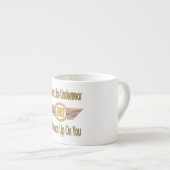 Tasse Expresso Dons de 90e anniversaire amusants. L'âge est comme (Devant droit)