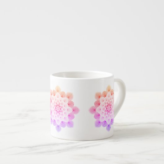 Tasse Expresso Dot coloré Mandala (Devant droit)