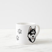 Tasse Expresso Douce chiot Husky sibérien (Devant droit)