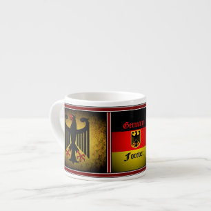 Tasse Expresso Drapeau allemand, aigle noir, Allemagne pour toujo