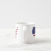 Tasse Expresso Drapeau américain Forme États-Unis d'Amérique (Dos)