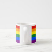 Tasse Expresso Drapeau arc-en-ciel 6 bandes LGBT Gay pride (Dos)