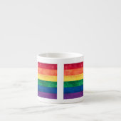 Tasse Expresso Drapeau arc-en-ciel gay pride (Devant)