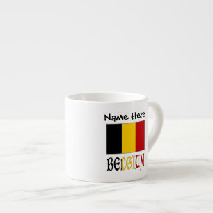 Tasse Expresso Drapeau belge et personnalisé