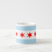 Tasse Expresso Drapeau Chicago de style moderne (Devant)