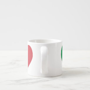 Tasse Expresso Drapeau Cœur Italien