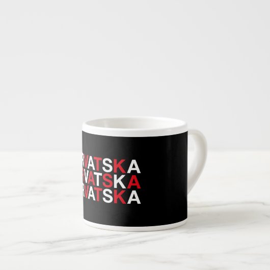 Tasse Expresso Drapeau CROATIE (Devant droit)