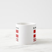 Tasse Expresso Drapeau danois avec votre nom (Devant)