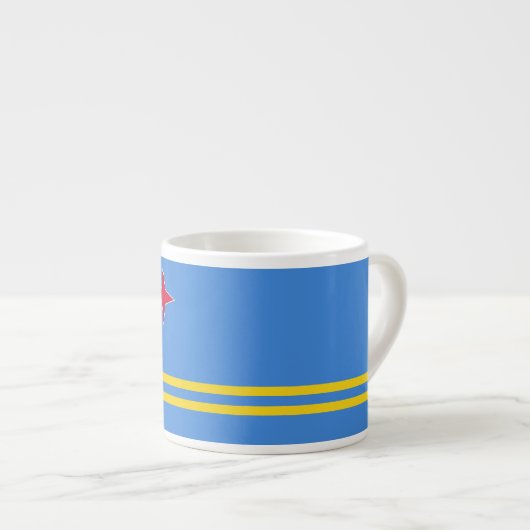 Tasse Expresso Drapeau d'Aruba (Devant droit)