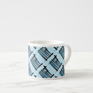 Tasse Expresso Drapeau de brosse de la Grèce