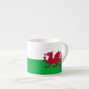 Tasse Expresso Drapeau de dragon de Gallois