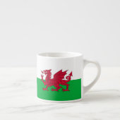Tasse Expresso Drapeau de dragon gallois (Droite)