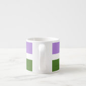 Tasse Expresso Drapeau de fierté genderqueer de SlipperyJoe lavan (Dos)