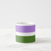Tasse Expresso Drapeau de fierté genderqueer de SlipperyJoe lavan (Devant)