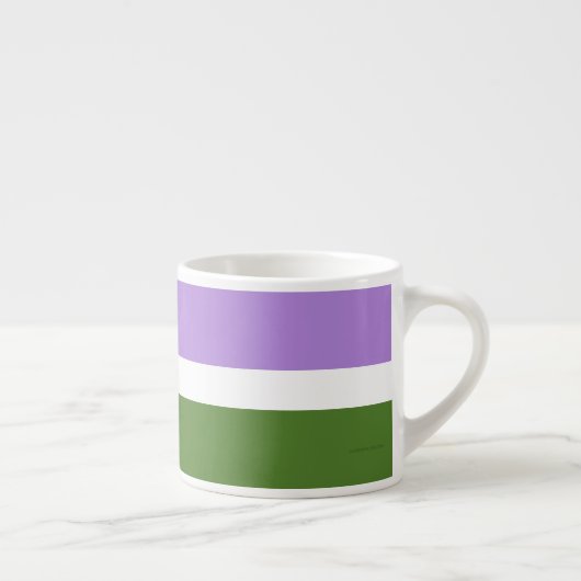 Tasse Expresso Drapeau de fierté genderqueer de SlipperyJoe lavan (Droite)