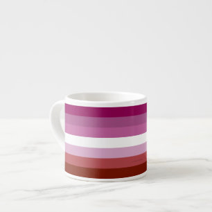 Tasse Expresso Drapeau de fierté lesbienne de SlipperyJoe's fémin