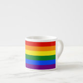 Tasse Expresso Drapeau de fierté Progress Pride de SlipperyJoe si (Devant droit)