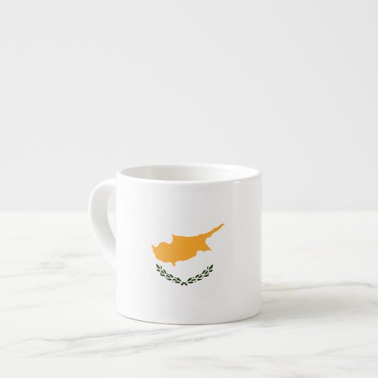 Tasse Expresso Drapeau de la Chypre (Devant gauche)