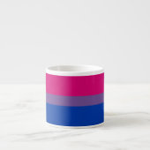 Tasse Expresso Drapeau de la fierté bisexuelle (Devant)