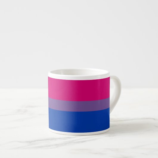 Tasse Expresso Drapeau de la fierté bisexuelle (Devant droit)