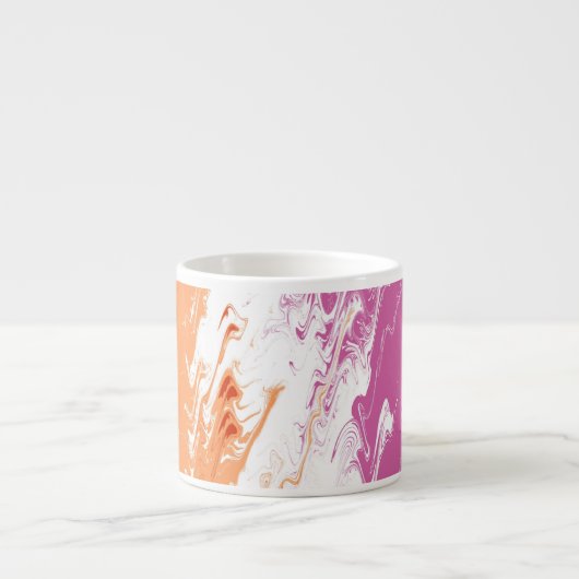 Tasse Expresso Drapeau de la fierté lesbienne Abstraite (Devant)
