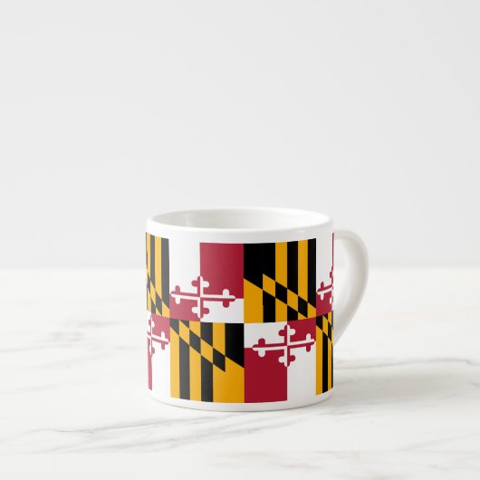 Tasse Expresso Drapeau de l'État du Maryland (Devant droit)