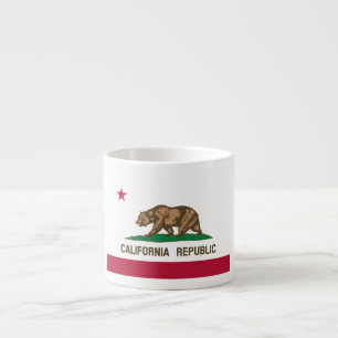 Tasse Expresso Drapeau de l'ours de Californie : État de Cali Gol