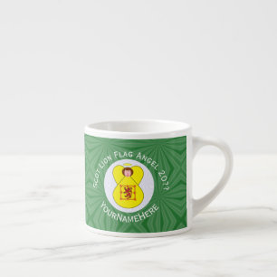 Tasse Expresso Drapeau de Noël personnalisé Scot Lion Angel 