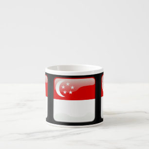 Tasse Expresso Drapeau de Singapour