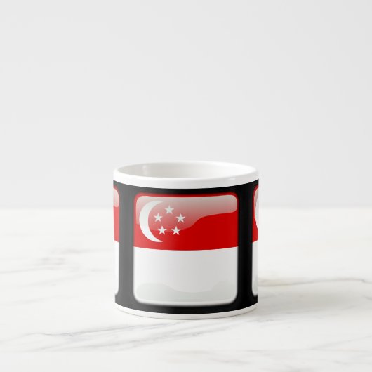 Tasse Expresso Drapeau de Singapour (Devant)