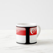 Tasse Expresso Drapeau de Singapour (Devant droit)