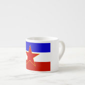 Tasse Expresso Drapeau de Yougoslavie (Devant droit)