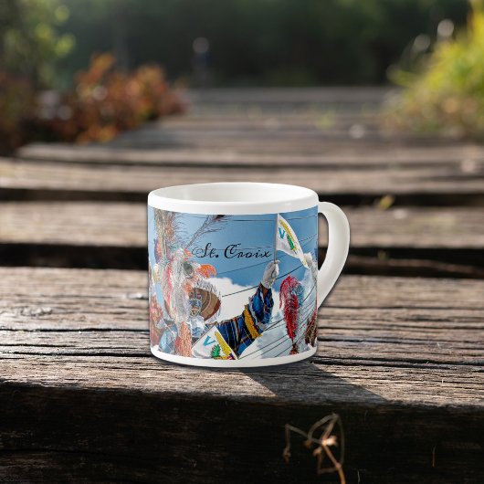 Tasse Expresso Drapeau des îles Vierges américaines Moko Jumbies 