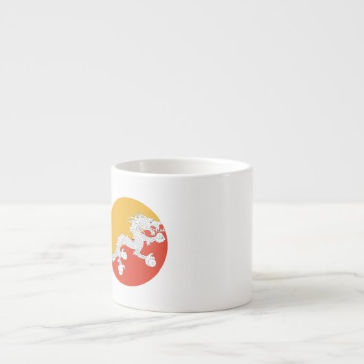 Tasse Expresso Drapeau du Bhoutan (Devant)