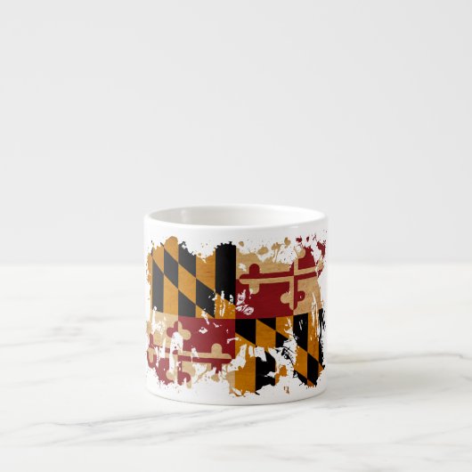 Tasse Expresso Drapeau du Maryland (Devant)