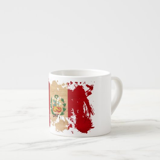 Tasse Expresso Drapeau du Pérou (Devant droit)