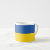Tasse Expresso Drapeau d'Ukraine (Devant droit)