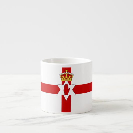Tasse Expresso Drapeau d'ulster d'Irlande du Nord (Devant)