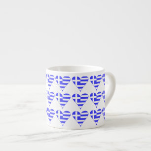 Tasse Expresso Drapeau grec funky Carrelé