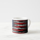 Tasse Expresso Drapeau Grunge U.S.A (Devant droit)