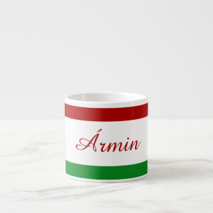 Tasse Expresso Drapeau hongrois personnalisé