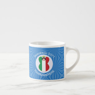 Tasse Expresso Drapeau Italien Ange Personnalisé Drapeau de Hanuk
