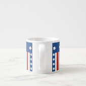 Tasse Expresso Drapeau patriotique de liberté de rayures (Dos)