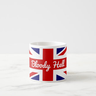 Tasse Expresso Drapeau Union Jack avec citation amusante